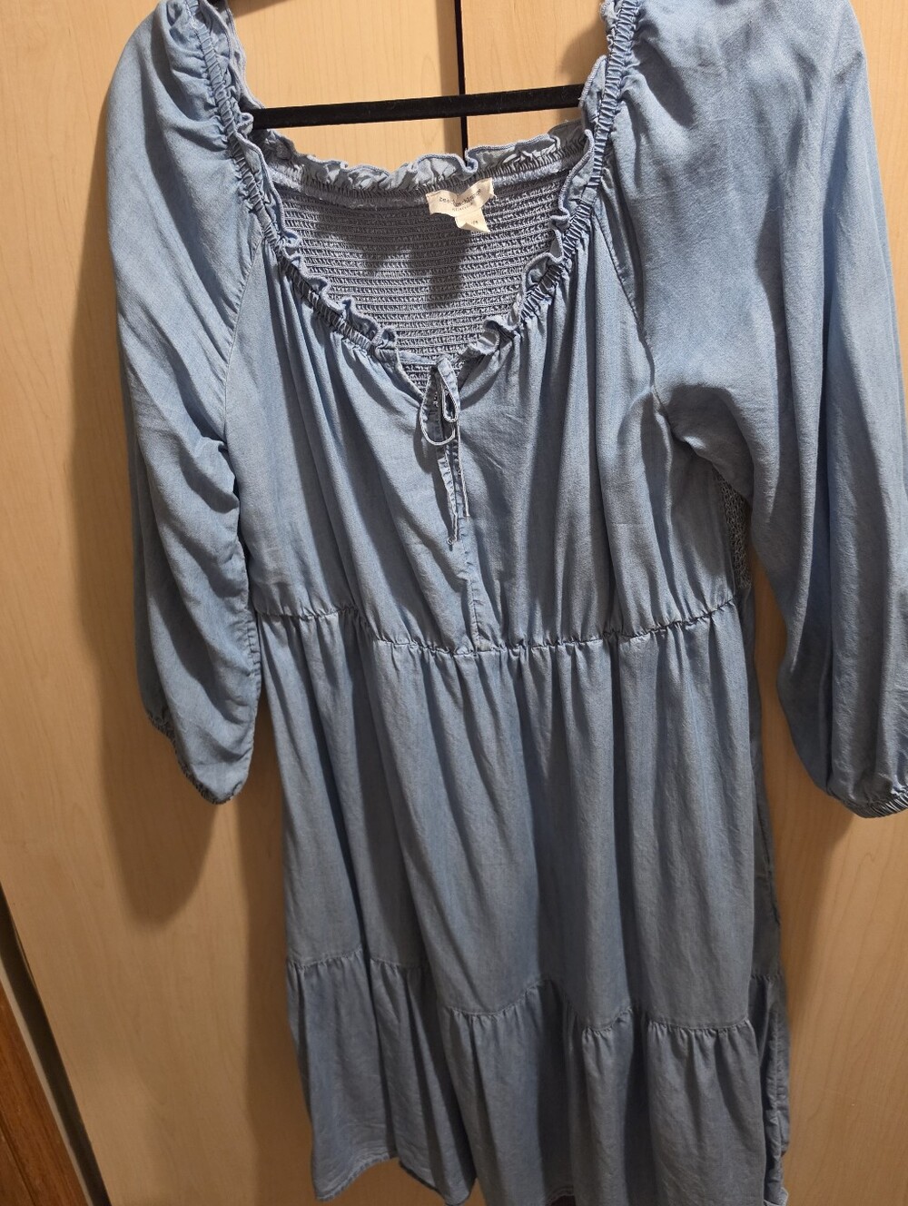 beachlunchlounge Light Blue Smocked Top